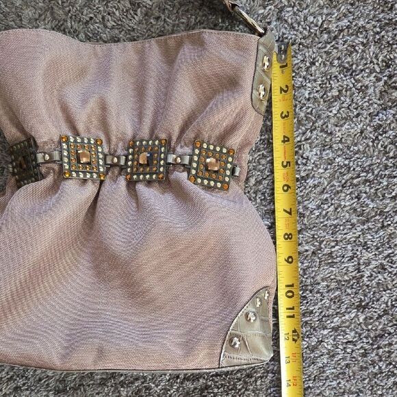 Elegant Tan Women's Bag with Studded Details - Picture 9 of 10